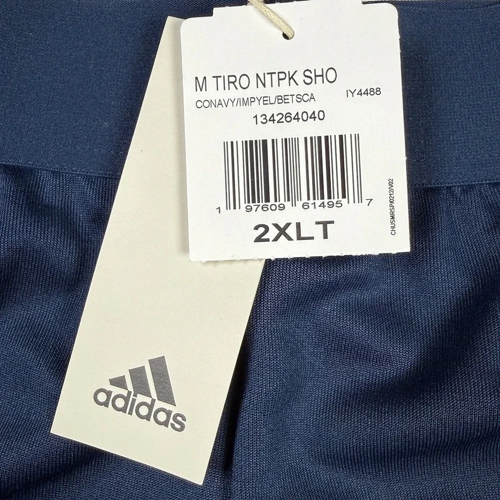 Adidas Tiro Nations Pack Shorts - NWT Mens 2XLT Navy / Multi - #49002-H2